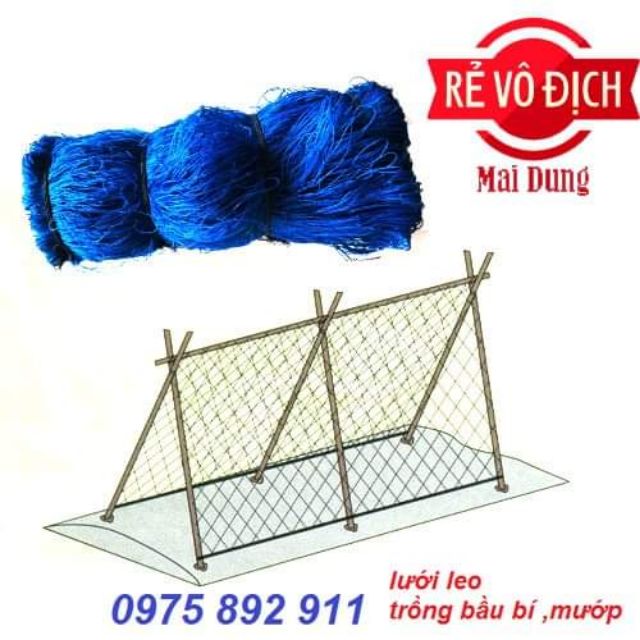 Cobom 2kg = 60m2 Lưới trồng bầu bí , dưa leo , trồng mầu