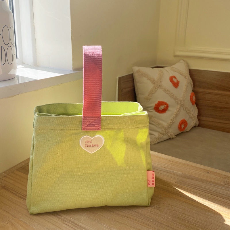 Túi Xách Vải Canvas Kiểu Hàn Quốc Dễ Thương Cho Học Sinh