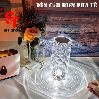 Đèn ngủ pha lê để bàn led cảm ứng, thiết kế sang trọng trang trí phòng ngủ ver 4 luck house