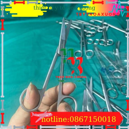 [Hàng Chính Hãng Parkistan] Kéo Y Tế Thẳng Nhọn 18cm- Kéo Cắt Chỉ