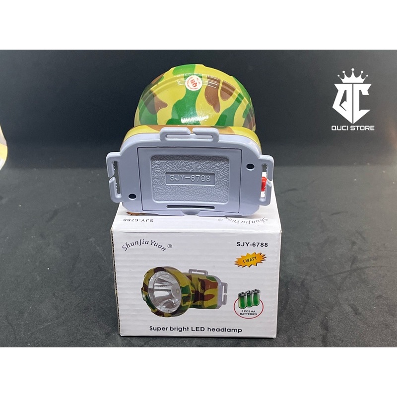 Đèn Pin Đội Đầu Sáng Mạnh 6788 Dùng 3 Viên Pin AAA