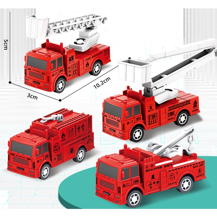 Bộ Xe Đồ Chơi Mini Chạy Dây Cót Xinh Xắn Nhiều Mẫu Cho Bé