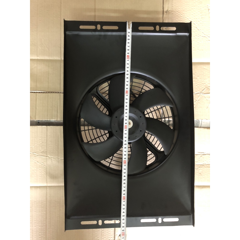 Quạt Dàn  nóng lồng sắt chế 14x23 12V / 24V 35x58 cm hàng Trung Quốc