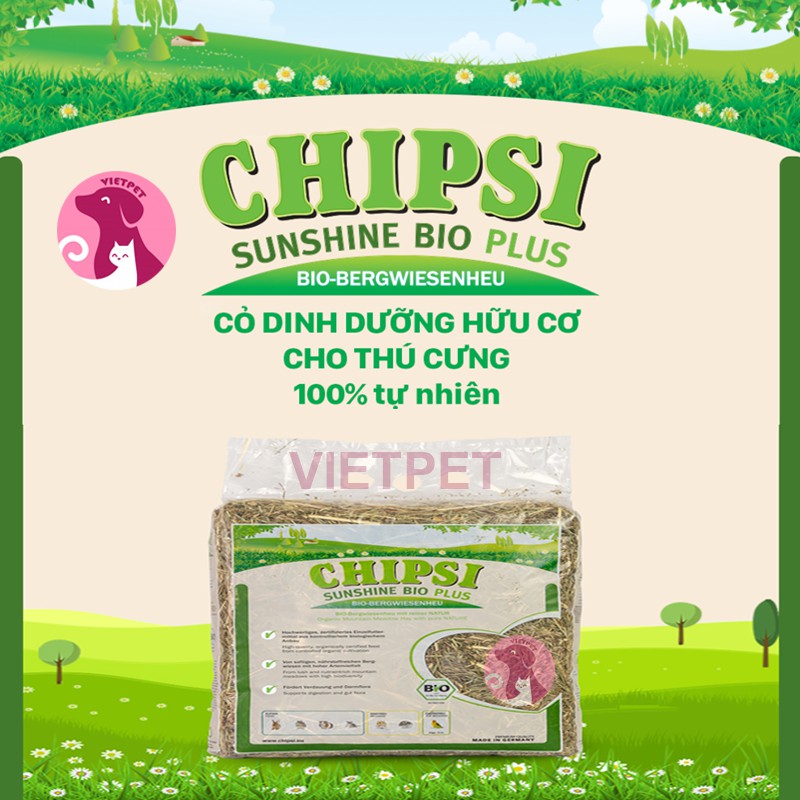 Cỏ Chipsi Sunshine Bio cho thỏ bọ ú (NK Đức) (Thức ăn dinh dưỡng)