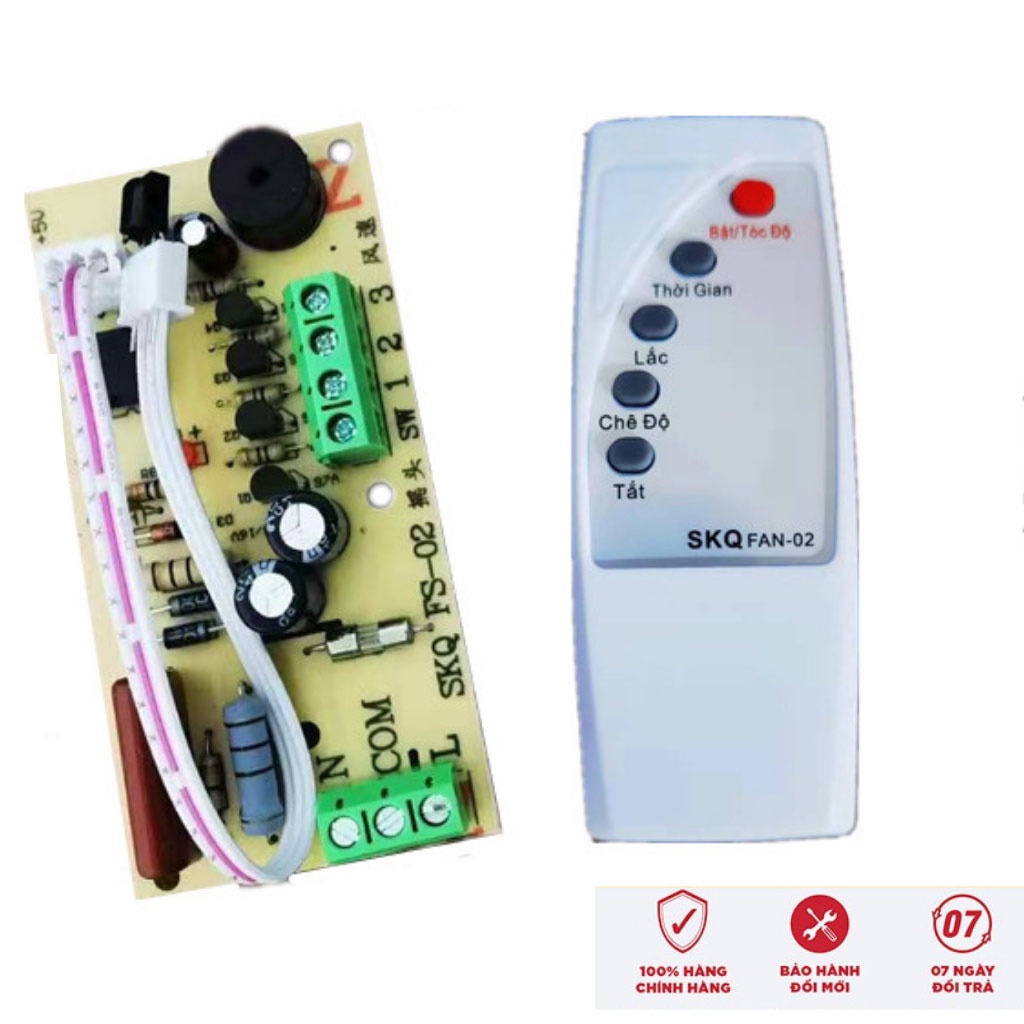 Bộ mạch điều khiển từ xa cho quạt bàn - bộ mạch điều khiển quạt từ xa