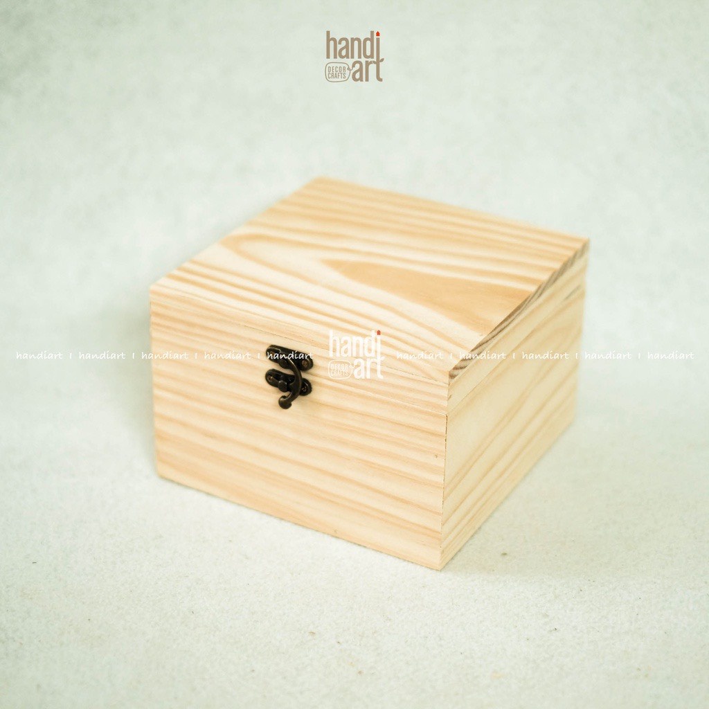 Hộp gỗ vuông đựng đồ đa năng - Hộp làm bằng gỗ thông tự nhiên