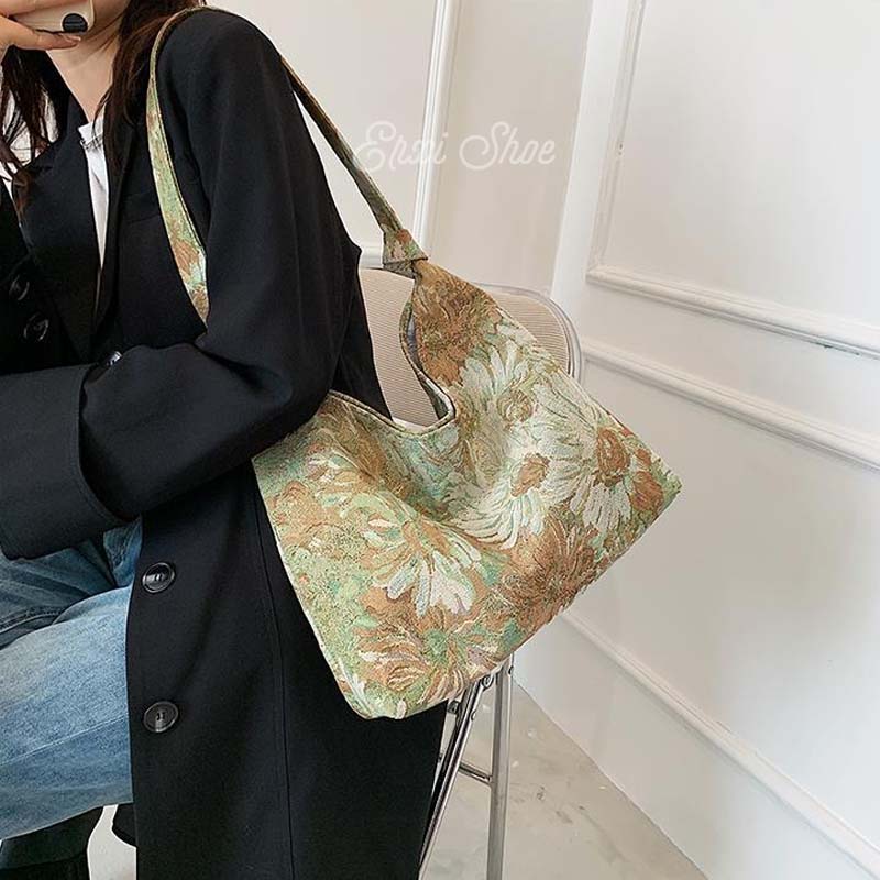 Oeteo Túi Xách Vải Canvas Cỡ Lớn Thời Trang Cho Nữ