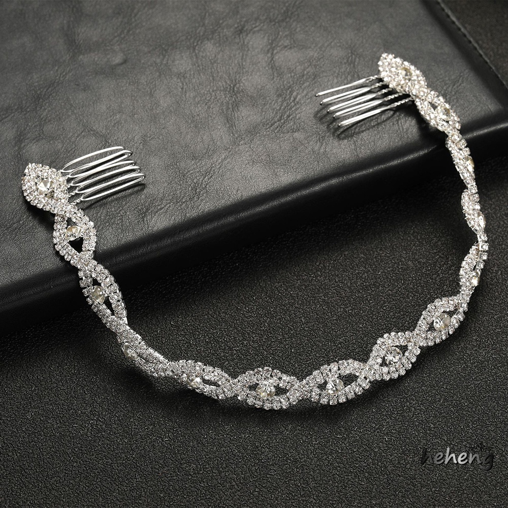 Lược Cài Tóc Đính Đá Nhiều Màu Sắc Lấp Lánh Dành Cho Tiệc Cưới / Tiệc Hóa Trang