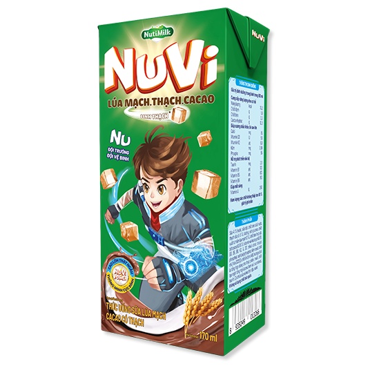 [MIX NHIỀU VỊ THAY ĐỔI - MIỄN PHÍ SHIP ĐƠN 49K]Combo 6 hộp Sữa Nuvi hương vị ca cao lúa mạch, trái cây nhiệt đới thơm ng