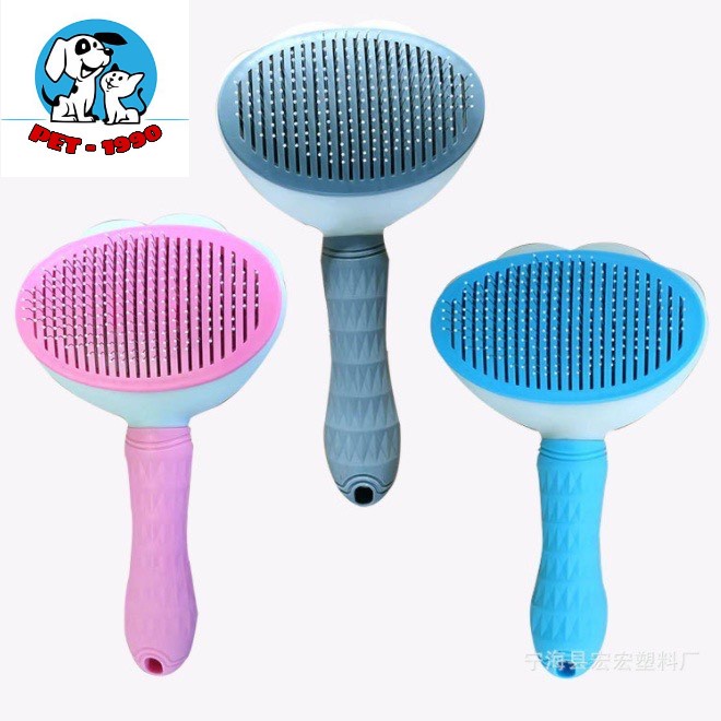 Lược Chải Lông Chuyên Dụng Cho Mèo Có Nút Bấm Đẩy Lông, Lấy Lông Thừa
