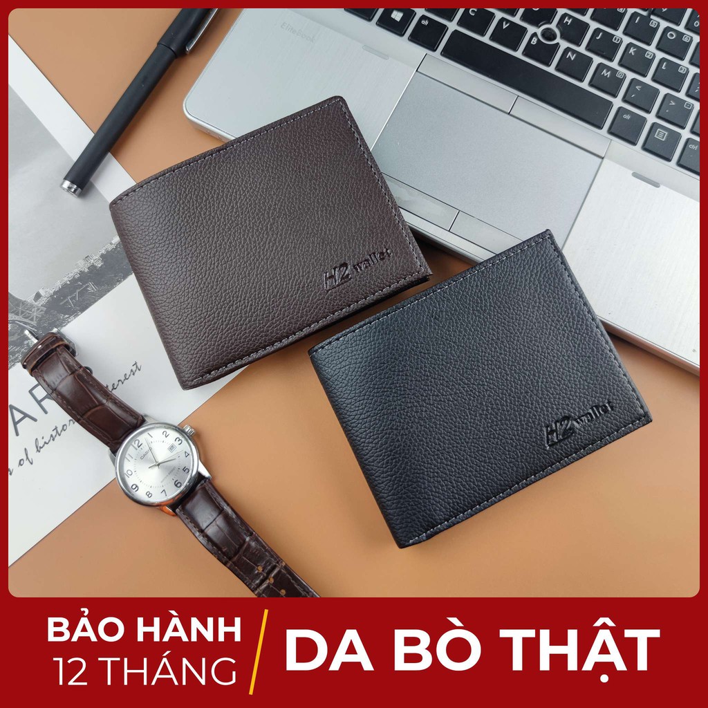 Ví Nam Da Dáng Ngang, Ví Đựng Tiền Có Khe Sim Siêu Bền Đẹp V109 - BH 12 tháng (Tặng Hộp Đựng)