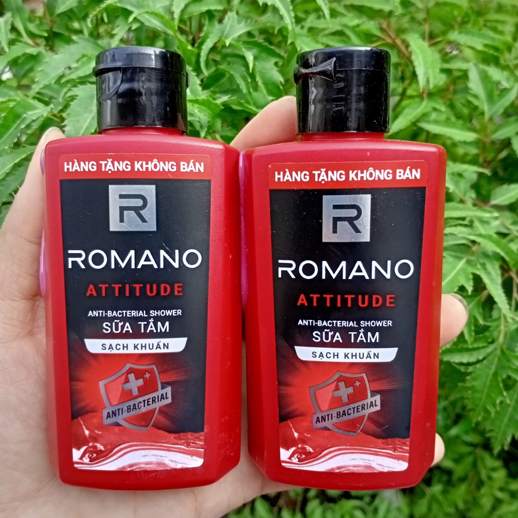 Set 3 Món: Gồm 1 Dây 14 gói dầu gội Romano 6g+1 Chai Sữa tắm Romano 60g+ 5 gói Sữa Rửa mặt Oxy 3g*5 cho nam-Hàng mini