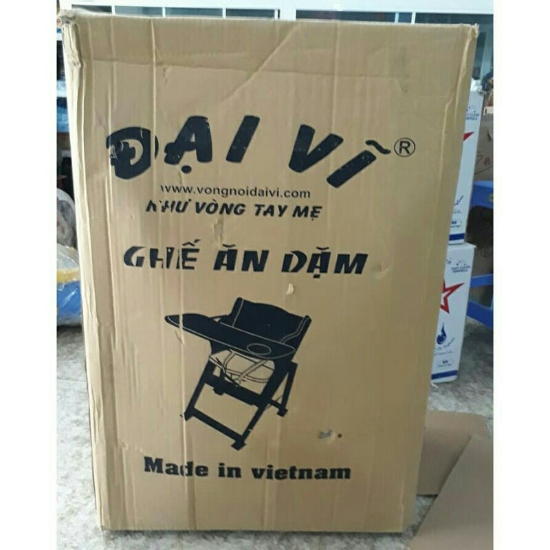 [Trợ giá] Ghế ăn dặm gỗ Đại Vĩ - Có dây bảo hiểm, bàn ăn dặm, gấp gọn