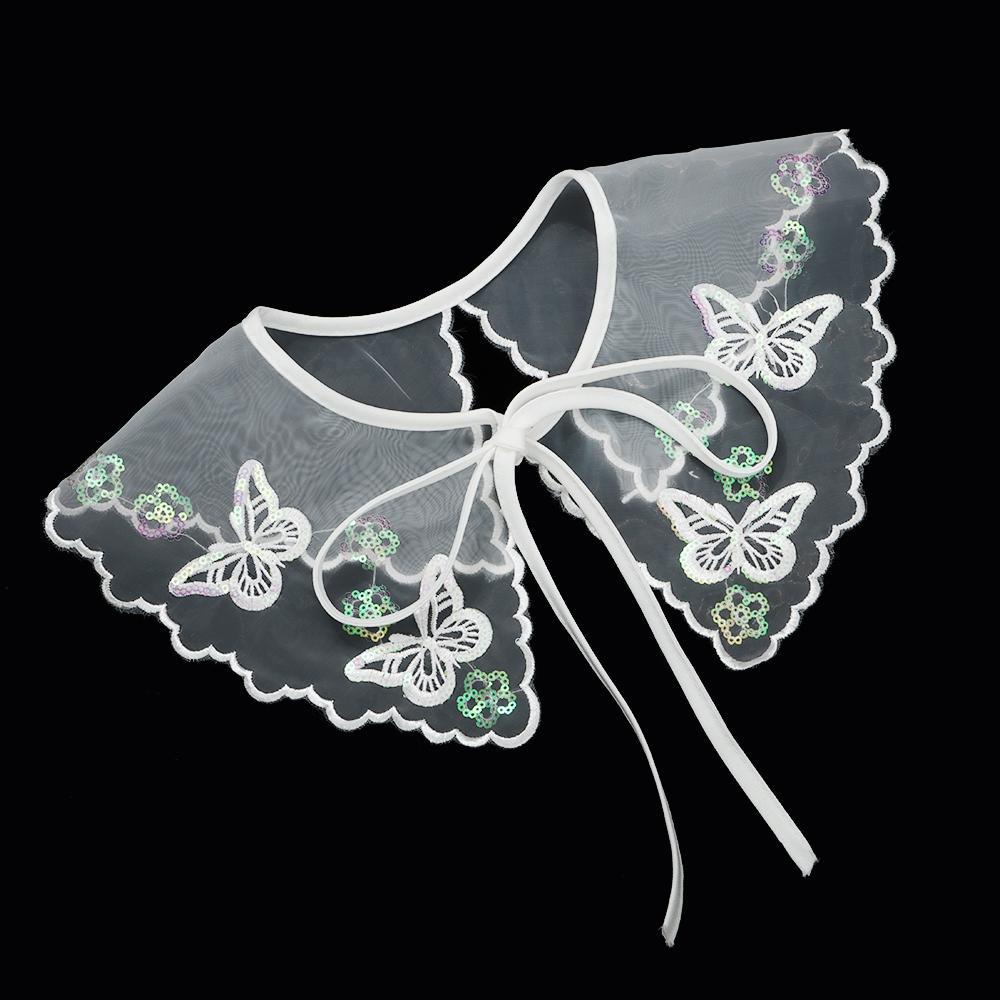 Cổ Áo Ren Họa Tiết Hoa Thêu Phong Cách Retro Thời Trang