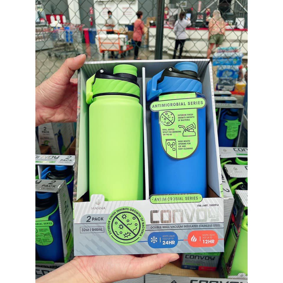 [HỘP 2 CHAI] Bình Giữ Nhiệt Manna Stainless Steel Convoy Bottle 946ml