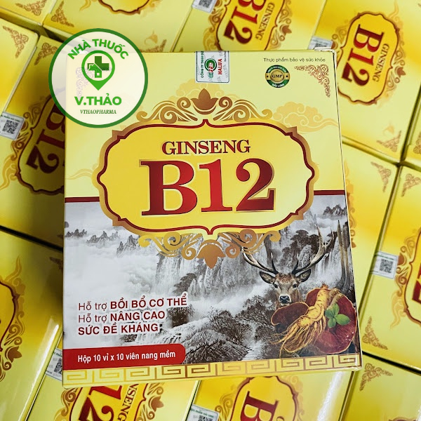 viên uống Ginseng B12 vitamin tổng hợp bồi bổ cơ thể nâng cao sức khoẻ hộp 100v