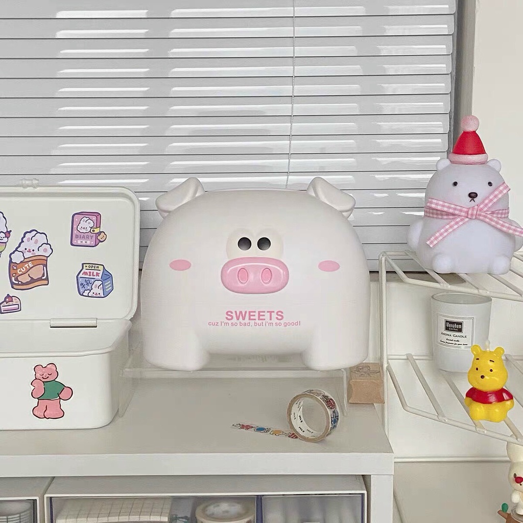 Hộp đựng khăn giấy hình thú dễ thương bằng nhựa chắc chắn