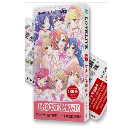 Hộp postcard và sticker anime (nhiều mẫu)