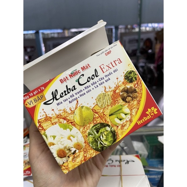 BỘT NƯỚC MÁT HERBA COOL HƯƠNG VỊ  ĐƯỢC LẤY TỪ CÁC LOẠI LÁ CÂY THIÊN NHIÊNO