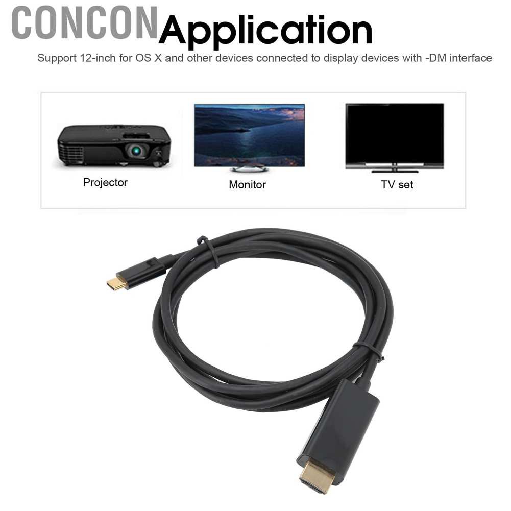 Cáp Chuyển Đổi Concon Hd Usb 3.1 Type C Sang Hdmi Male 4k X 2k Cho Tv