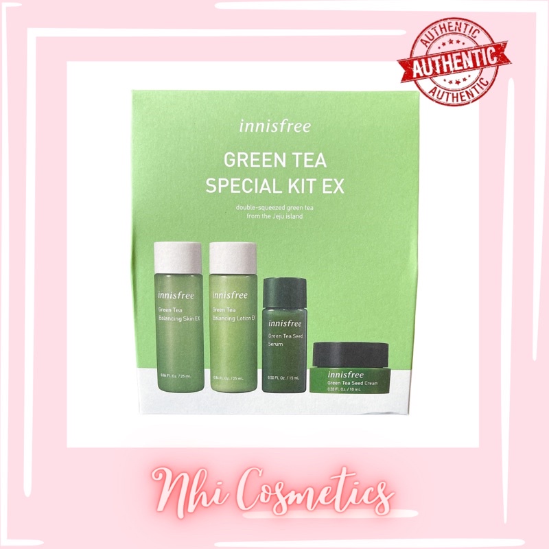 Bộ kit Innisfree Trà Xanh 4 món [Mẫu mới]