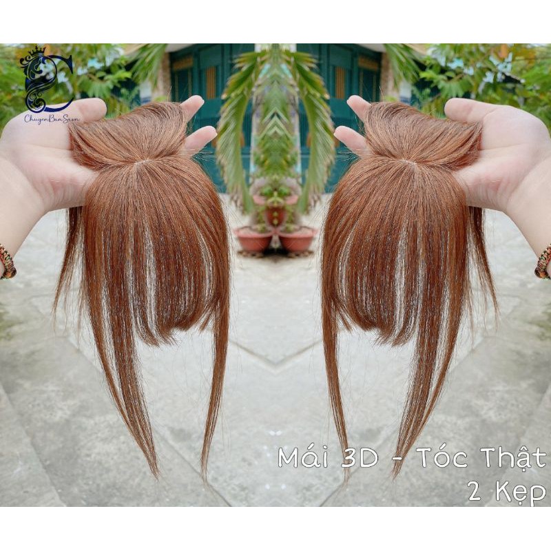 [Mã FAMARAL2 giảm 10K đơn 50K]tóc thật 100% mái che hói 3d mái dày loại 2 kẹp freeship 50k❤ hàng cao cấp