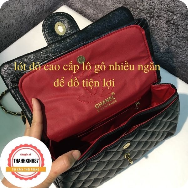 Túi xách nữ đeo chéo đeo vai giá rẻ trần trám size25&lt;Hàng loại 1 dòng 2 nắp&gt;