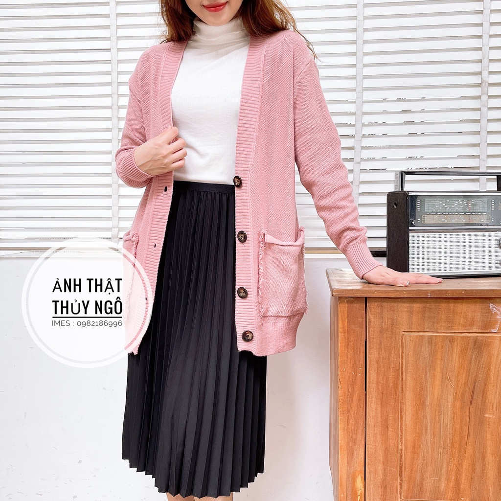 Áo khoác len Cardigan basic cách điệu chất len gạo siêu mềm mịn co giãn 1483 IMES SHOP | BigBuy360 - bigbuy360.vn