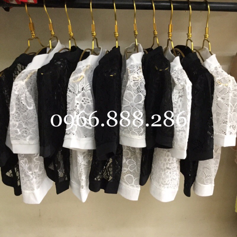 Áo khoác ren lửng tay cộc và dài tay | BigBuy360 - bigbuy360.vn