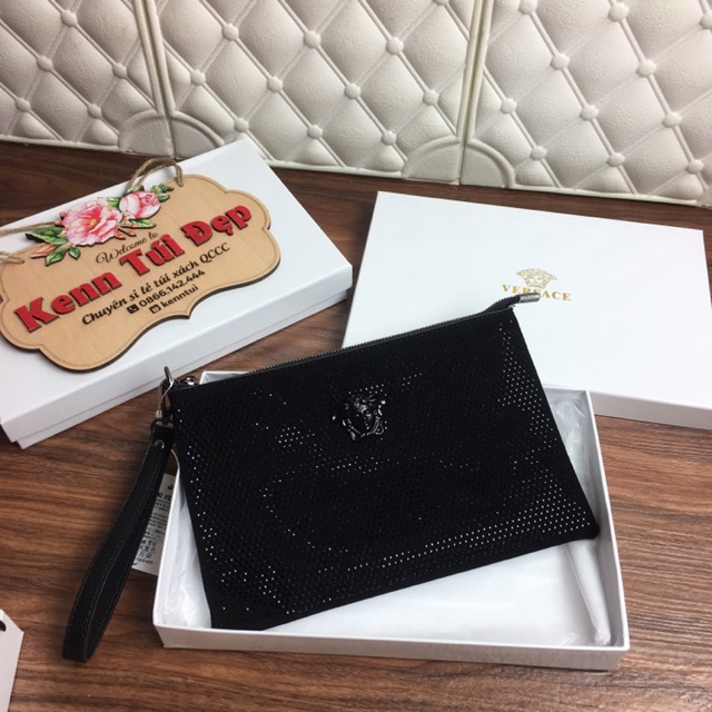 Túi cầm tay dự tiệc sang chảnh clutch đá fullbox