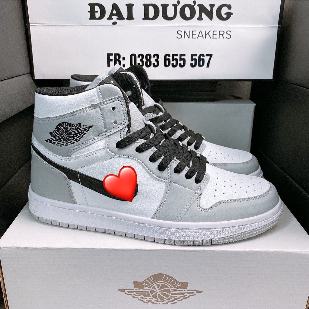 Giày thể thao Jordan cao cổ đen trắng, Giày air Jodan 1 high panda cao cổ nam nữ dễ phối đồ cực hot Full Box Bill