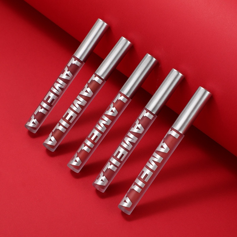Son môi nội địa trung nhung mịn Tint lì Lameila Guicami Novo Velvet Lip Glaze, Son kem Lameila lì lâu trôi dưỡng ẩm