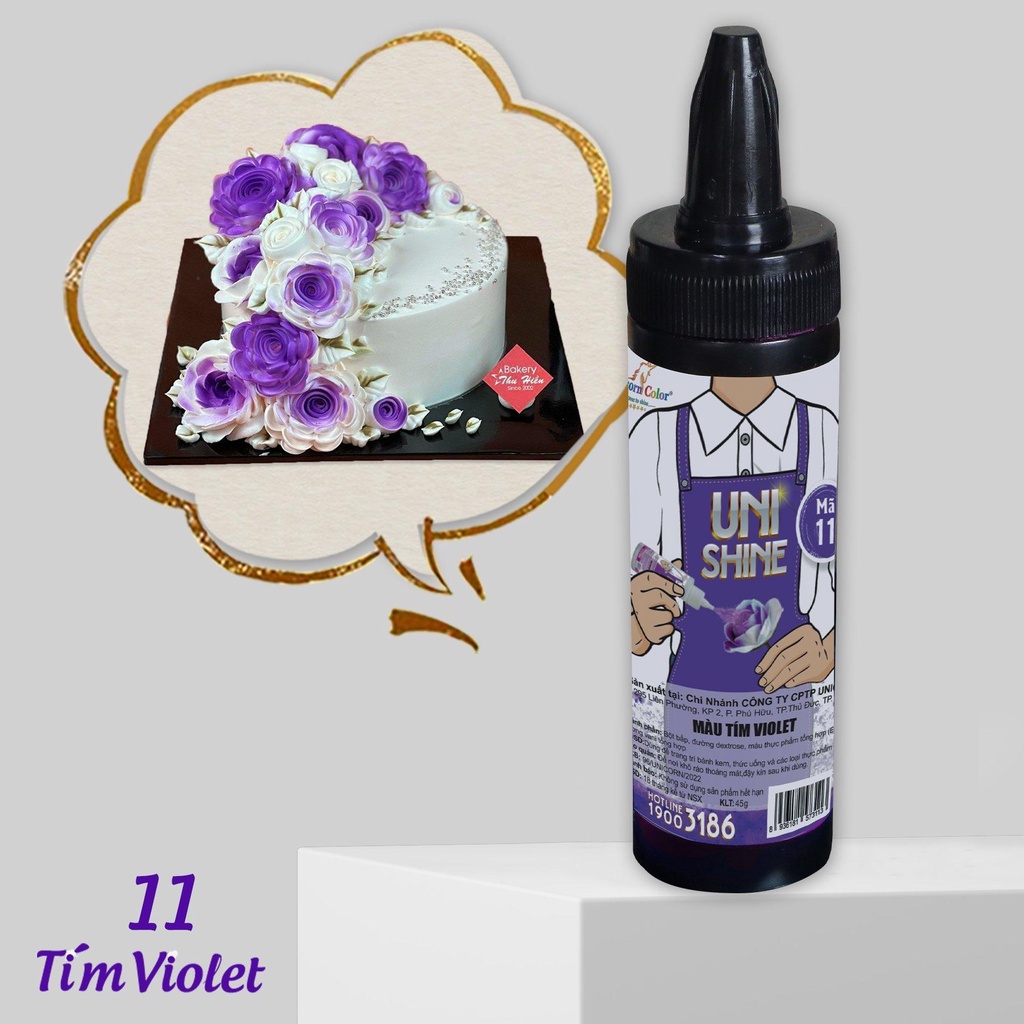 Màu phun bột thực phẩm Unicorn 45g ⚡ GIÁ SỐC ⚡ tạo màu thực phẩm món ăn, thức uống, bánh kẹo