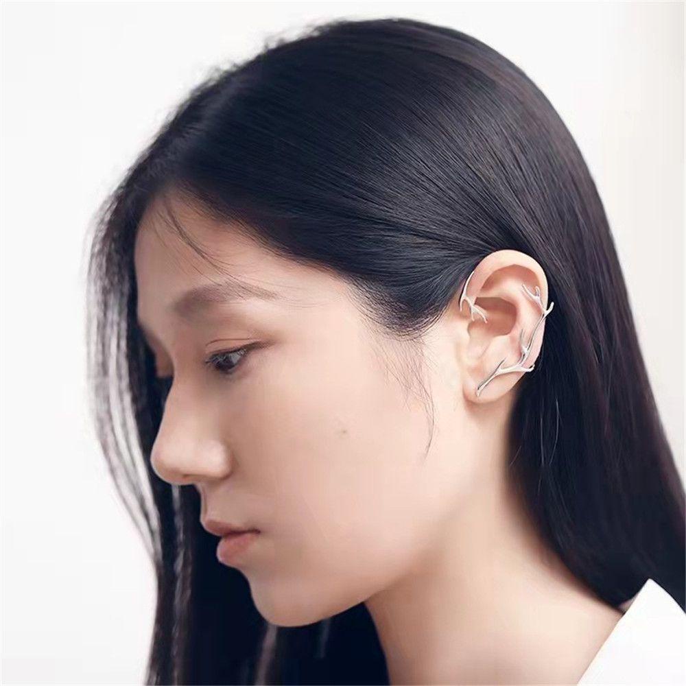 1 Khuyên Kẹp Vành Tai Không Xỏ Lỗ Hình Nhánh Cây