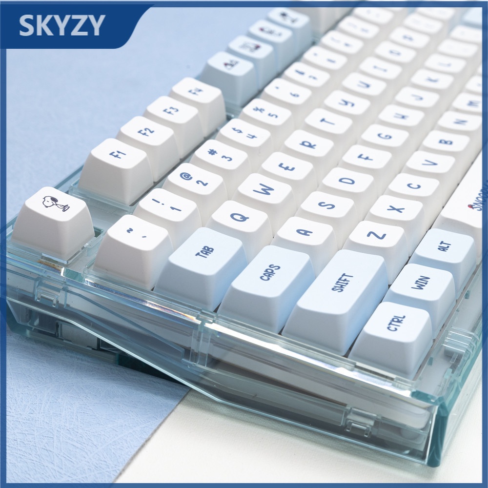 Snoopy Keycaps LDA Profile Lớp MDA Profile Hoạt hình Anime PBT DYE SUB Bàn phím cơ học Keycap