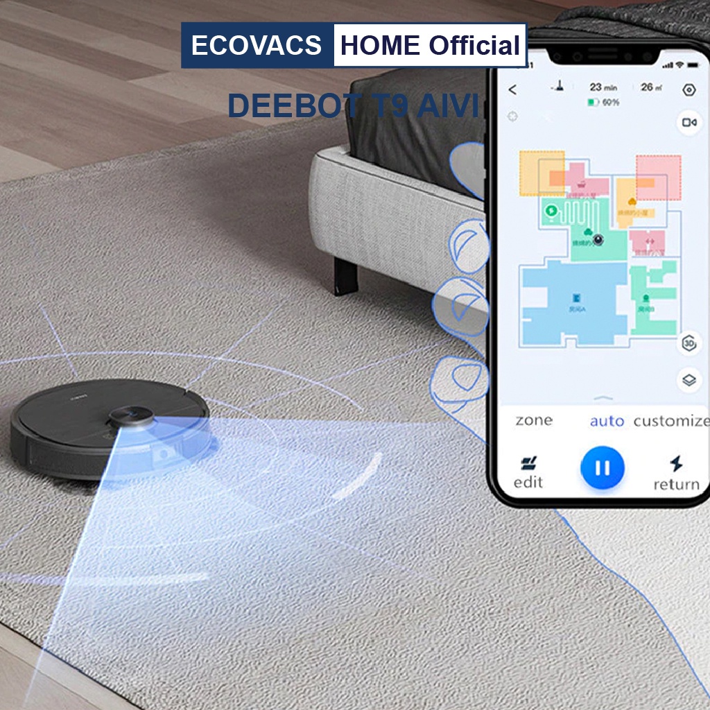 ✅ Robot hút bụi lau nhà Ecovacs Deebot T9 AIVI chính hãng