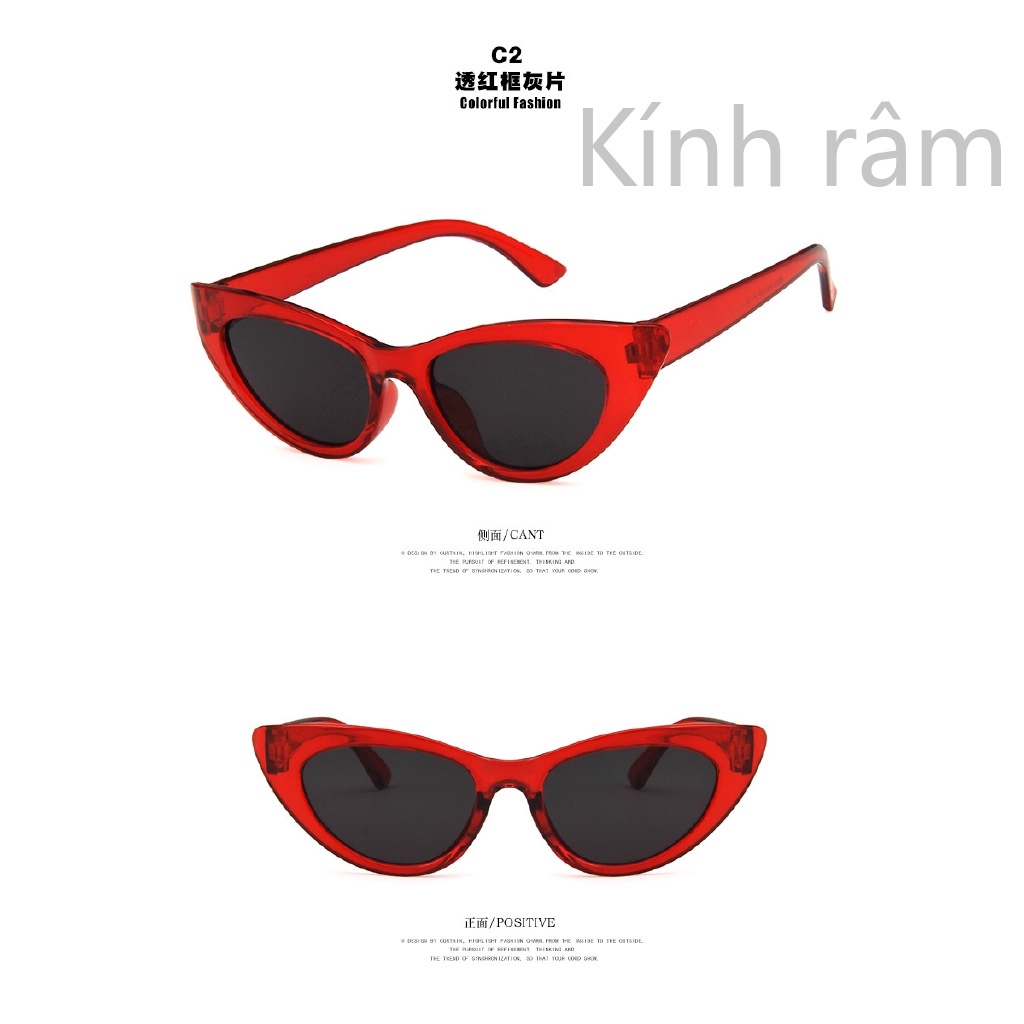 Kính mát hình mắt mèo phong cách cổ điển cho nữ