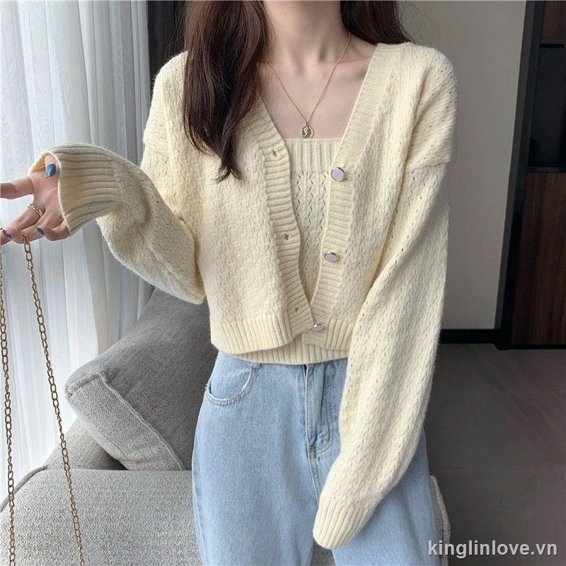 ❤Món quà❤Áo Khoác Len Cardigan Dáng Ngắn Thiết Kế Mới Thời Trang