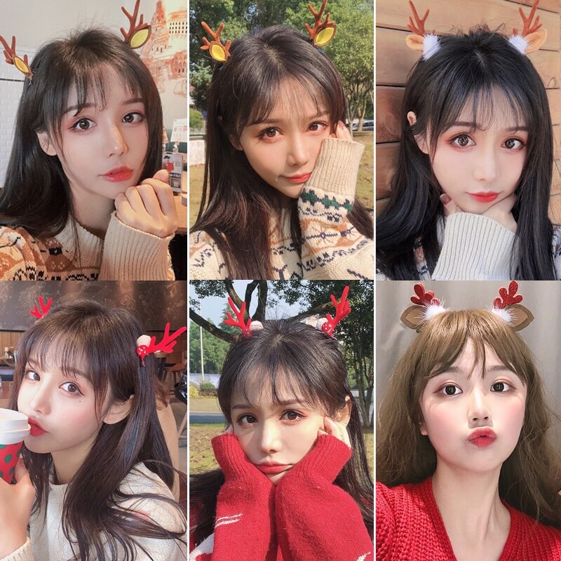 Bờm cài tóc tuần lộc Noel mừng Giáng Sinh về , mẫu xinh siêu kute babe😄