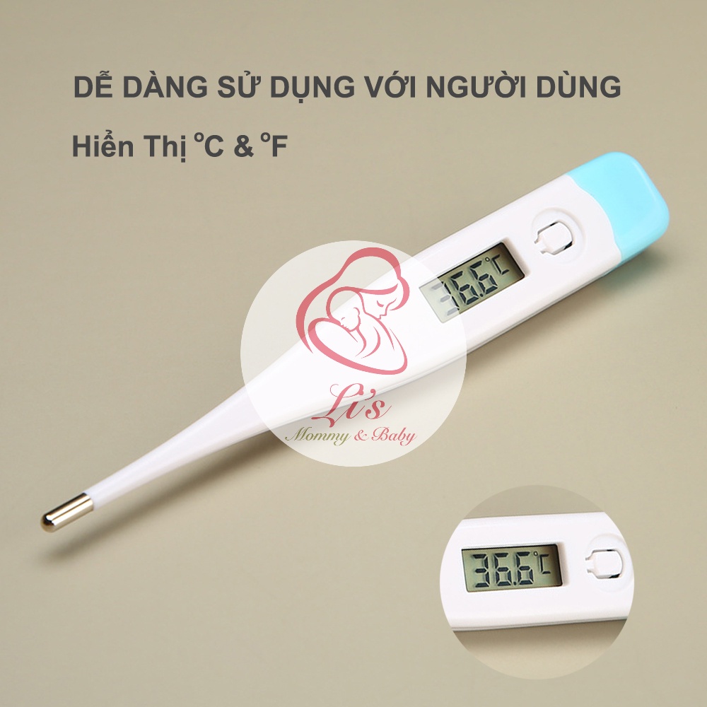 Nhiệt kế điện tử đo nhiệt độ cho bé không thuỷ ngân an toàn cho bé lismommybaby NKDT0135