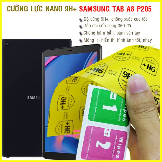 Dán cường lực dẻo nano Samsung Tab A8 Spen P205