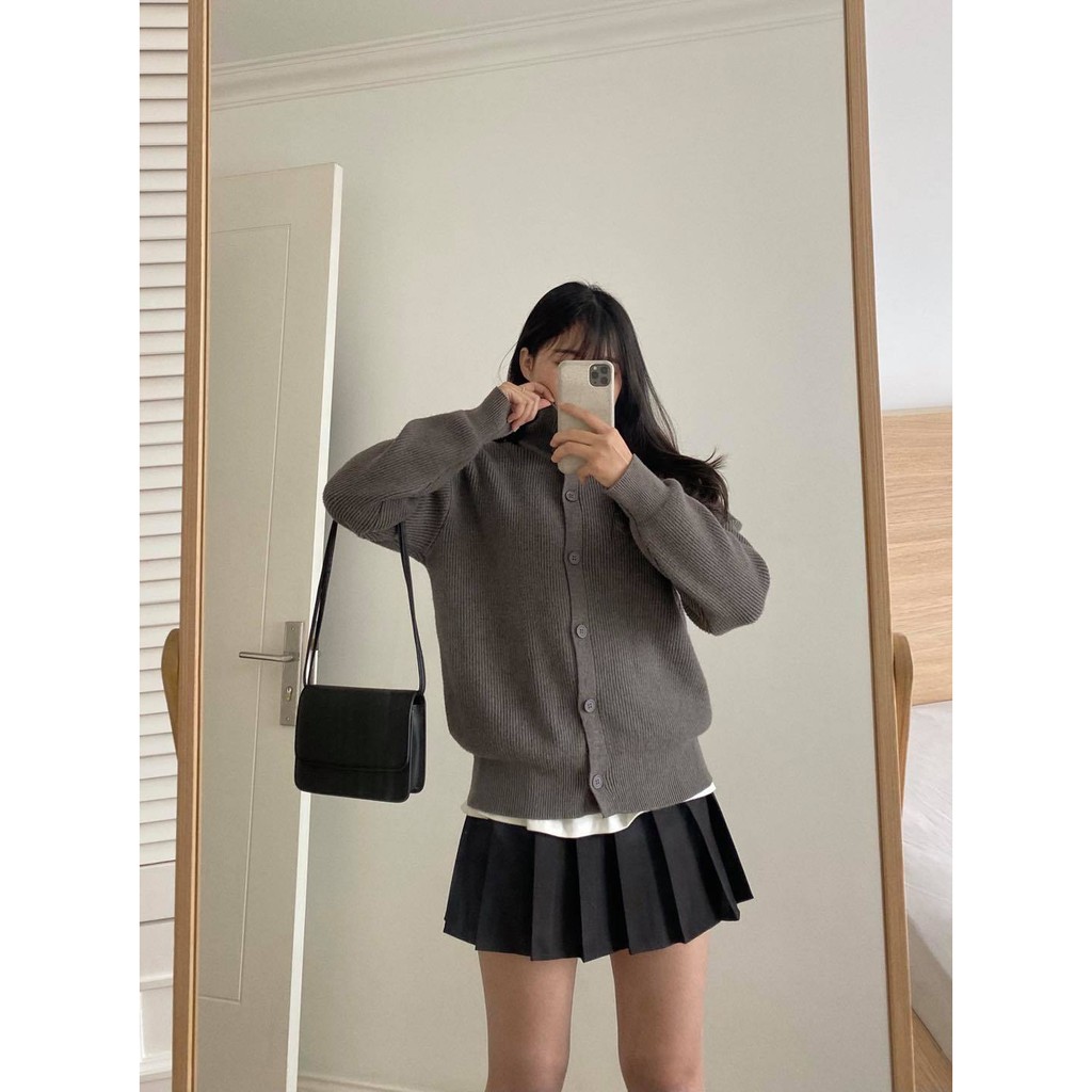 A0064 _Áo cardigan len cổ bẻ vân dọc | BigBuy360 - bigbuy360.vn