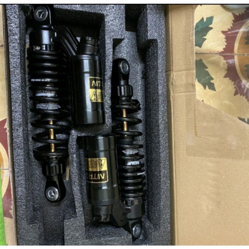 Phuộc Nitron Đen Ty vàng bình dầu - tăng chỉnh cho Wave, Dream, Sirius, Future, Jupiter....