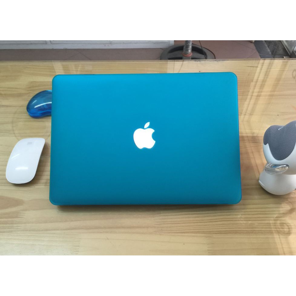 Case bảo vệ cho Macbook xanh ngọc (Tặng kèm Nút chống bụi + bộ chống gãy sạc)