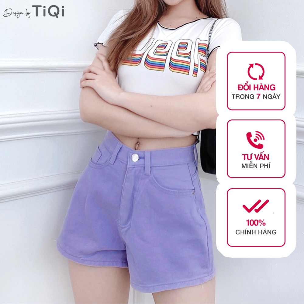 [NHẬP LUXU10T11 GIẢM 30% đơn từ 0đ] Quần Short Kaki Nữ nhiều màu lưng cao TiQi Jeans S1-463 | BigBuy360 - bigbuy360.vn