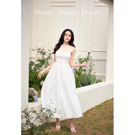 Váy 2 dây xốp tiểu thư