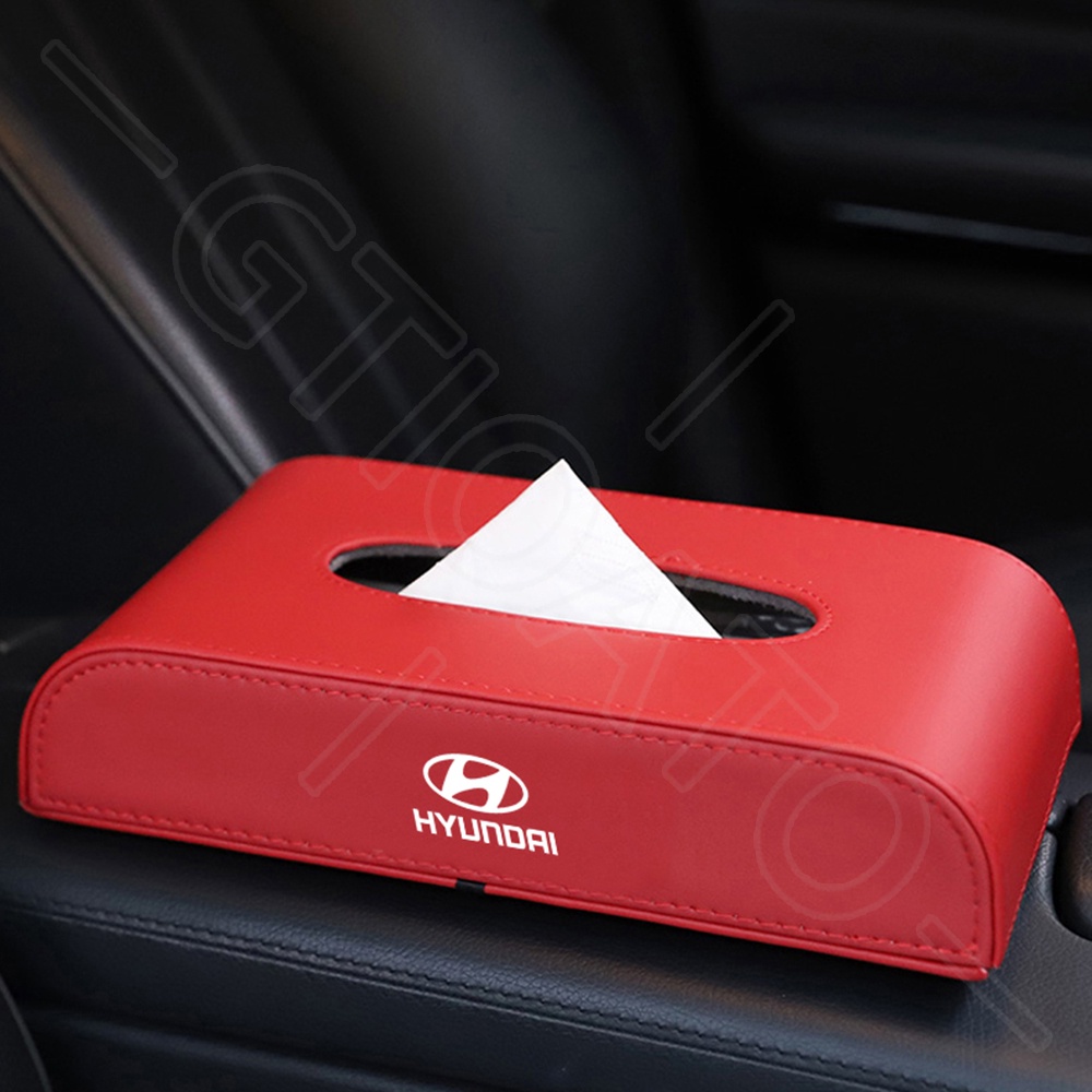 GTIOATO Hộp Đựng Khăn Giấy Ô Tô HộP ĐựNg GiấY TrêN Xe Ô Tô HộP ĐựNg GiấY ĂN TrêN Ô Tô Hộp Khăn Giấy Ô Tô HộP ĐựNg Đồ TrêN Ô Tô Phụ Kiện Xe Hơi Cho Hyundai Grand Starex Avante Accent I10 Santa Fe Kona Venue Tucson Sonata Ioniq