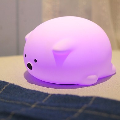 Đèn ngủ silicon mini hình gấu mèo