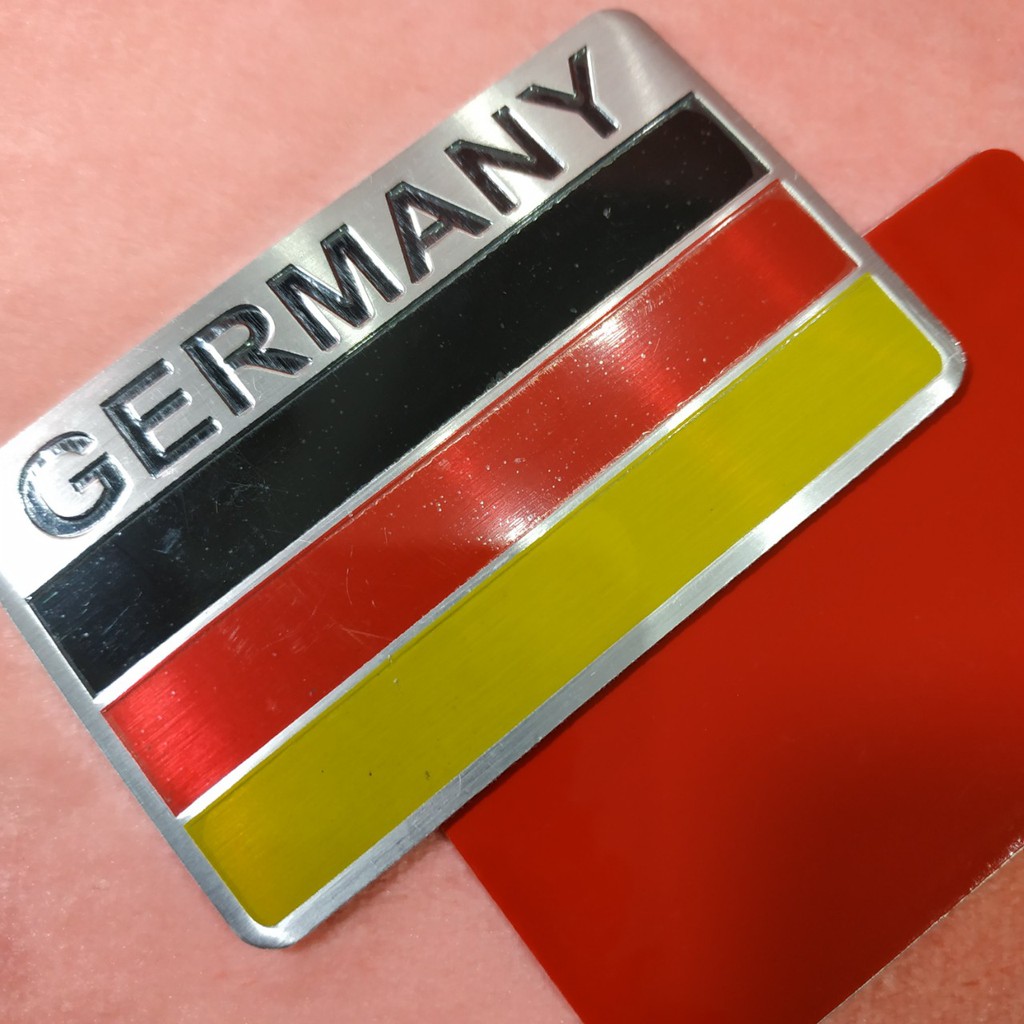 Tem nhôm hình cờ nước Đức Germany tổng hợp