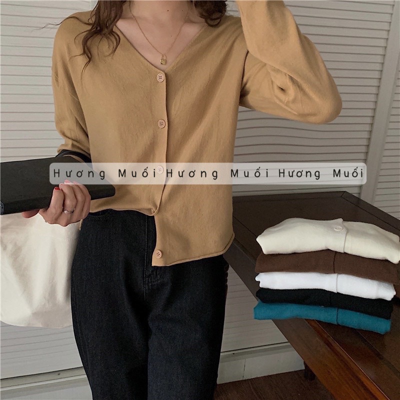 Áo cardigan cúc hàn quốc - chất len mịn đẹp | BigBuy360 - bigbuy360.vn